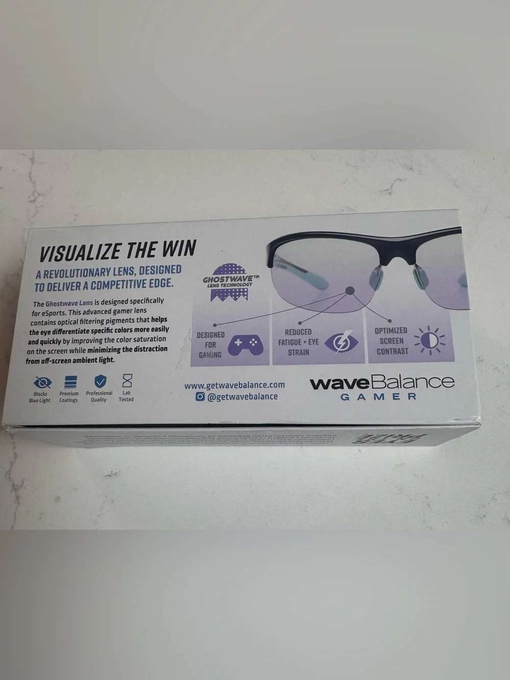 WaveBalance Torsion Gaming Glasses Ghostwave Blue Light Black New Open Box